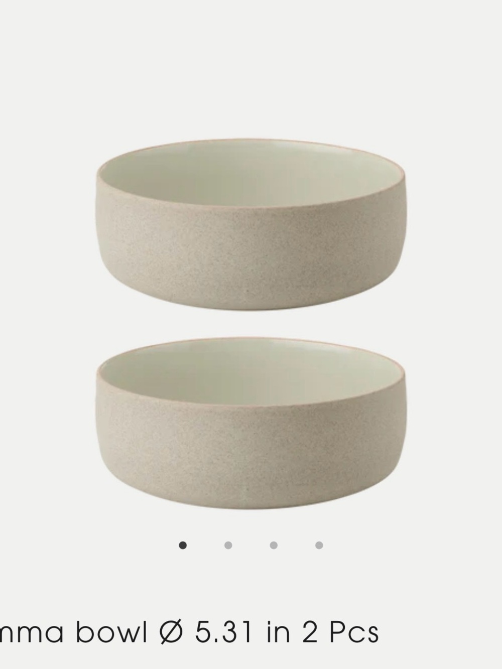 Stelton Emma Stoneware Bowls in Grey - Pair
